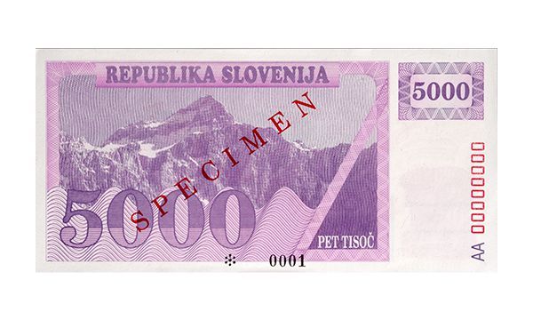 Vrednostni bon za 5000 tolarjev