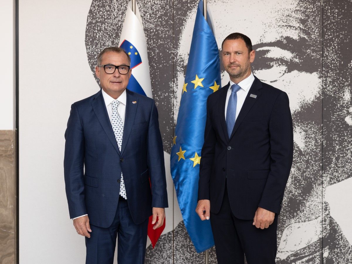 Joachim Nagel, guverner nemške centralne banke in dr. Primož Dolenc guverner Banke Slovenije