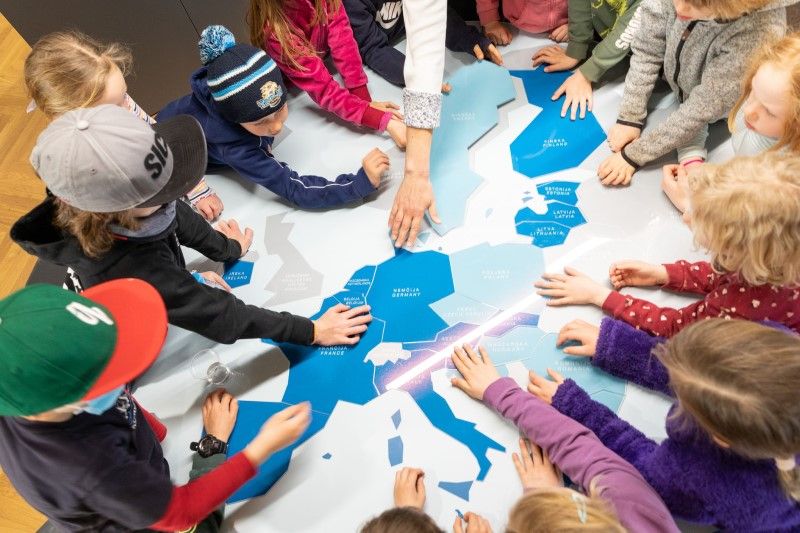 Otroci v muzeju Banke Slovenije