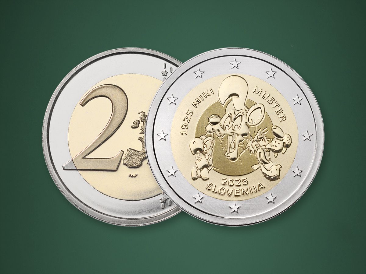 moneta commemorativa raffigurante i personaggi del fumetto Zvitorepec