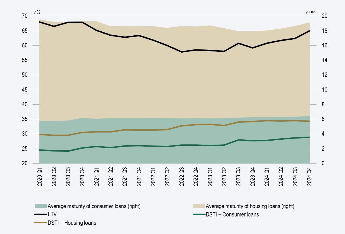 graph Trends in all three main instruments: DSTI, LTV and maturity